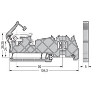 WAGO - Sammelschienenträger Sammelschienenhalter 790-400 für Sammelschienen − 20 Stück