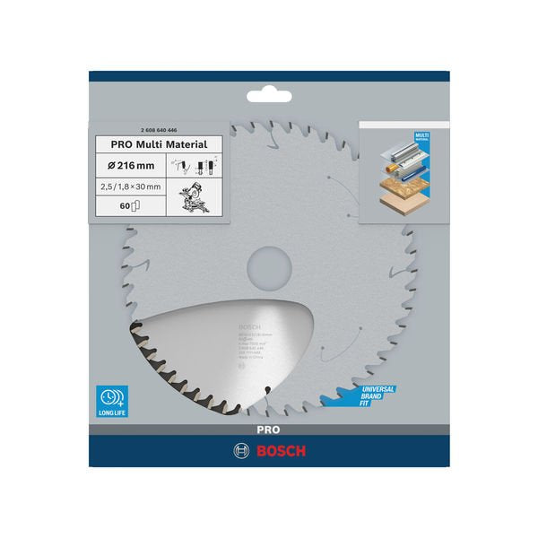 Bosch - Kreissägeblatt PRO Multi Material 2608640446 Kreissägeblatt 216 x