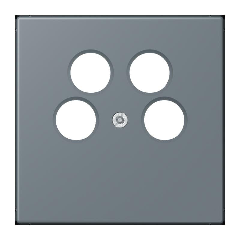 Jung - Einsatz/Abdeckung für Kommunikationstechnik Abdeckung für SAT-TV LC 990-4 SAT2 251 gris 59 (4320H)