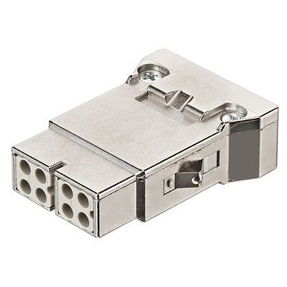 Harting - Kontakteinsatz für Rechtecksteckverbinder Crimpanschluss Buchse 10A 09140083117 Kontakte: 8+Schirm