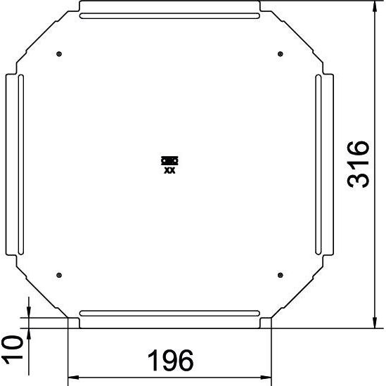 OBO Bettermann - Deckel Kreuzstück für Kabeltragsystem Deckel für Kreuzung RKD 200 A4 B200mm Edelstahl, A4