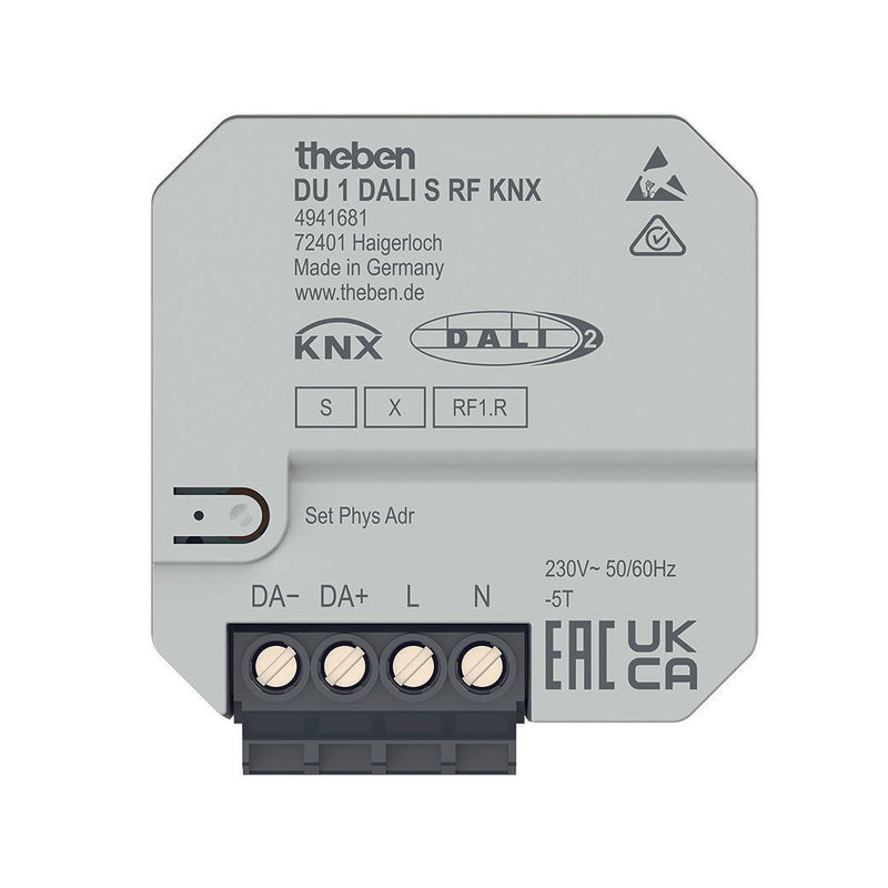Theben - Bussystem-Systemschnittstelle/Medien-Gateway UP 1-fach Funk-DALI-Aktor DU 1 DALI S RF KNX KNX RF, Data Secure