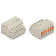 WAGO - Kabelsteckverbinder für Leiterplattensteckverbinder 1-Leiter-Federleiste 2734-113 Push-inCAGECLAMP,lgr − 50 Stück