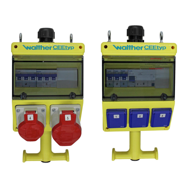 Walther Werke - CEE-Steckdosen-Kombination (IEC 60309) Hängekombination 6H53003 3xSchutzk.,2xCEE