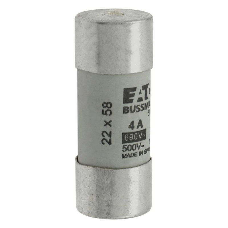 Eaton - Zylindrische Sicherung Sicherungseinsatz Nieders. CYL GG 22,#C22G4S 4A AC 690V 80kA − 10 Stück