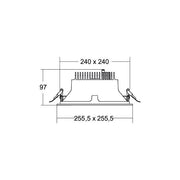 Brumberg Leuchten - Downlight/Strahler/Flutlicht LED-Einbaudownlight 230V 40645183 3000K, quadratisch