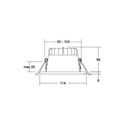 Brumberg Leuchten - Downlight/Strahler/Flutlicht LED-Einbaudownlight 12563073 CCT
