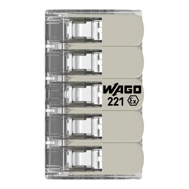WAGO - Steckklemme COMPACT-Verbindungsklemme 221-485 − 25 Stück