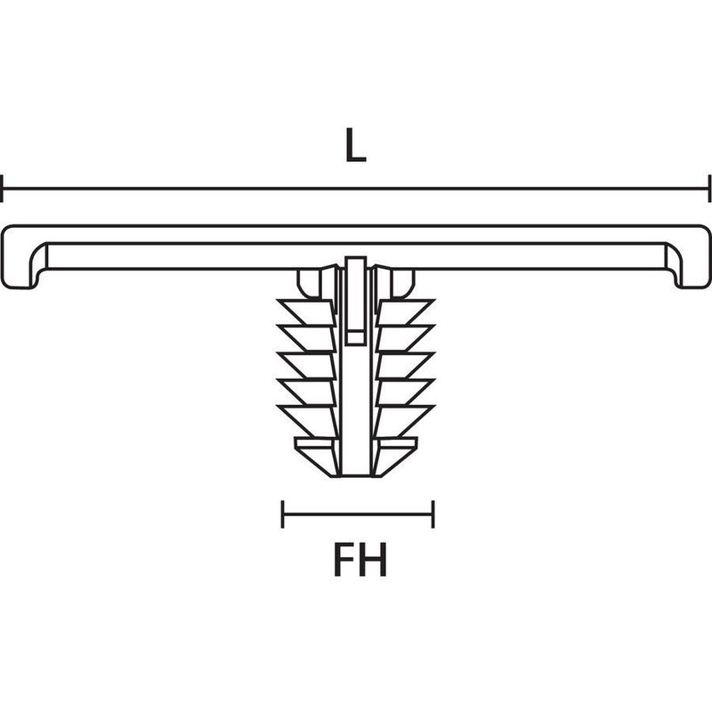 HellermannTyton - Befestigungsschelle für Kabel/Rohre Bündelungsklammer 151-00215(10000) schwarz 10.000 Stk. − 10000 Stück