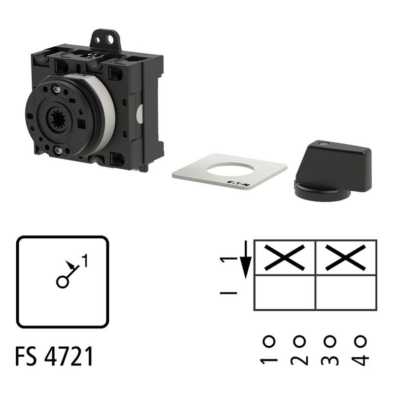 Eaton - Steuerschalter 2polig T3-1-15322/XZ Iu=32A Basisschalter
