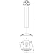 Assa Abloy effeff - Haftmagnet für Türfeststellanlage Magnet 830 800N Boden/Wand 830-8BW3UD--F90 24V 350mm Dämpfer