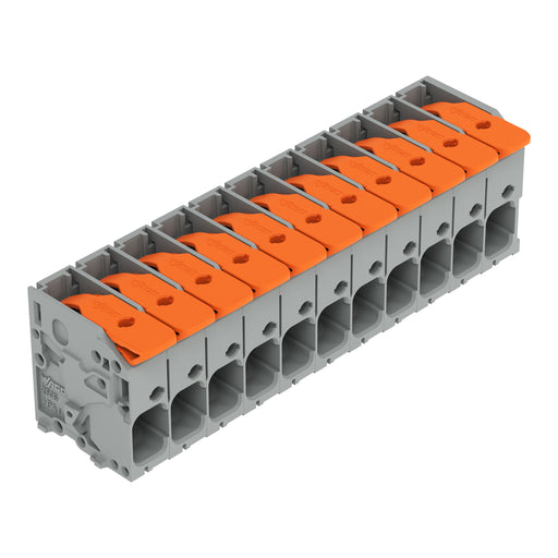 WAGO - Leiterplattenklemme Hebel 2606-1111/020-000 6mm²,grau − 25 Stück