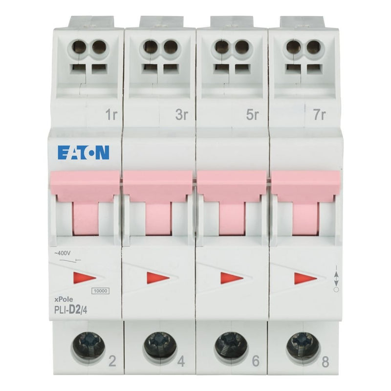 Eaton - Leitungsschutzschalter PLI-D2/4 D 2A, 4p Steckkl