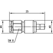 Telegärtner - Koax-Kupplung Adapter SMA-SMB (M-M) 100024806 50Ohm − 5 Stück