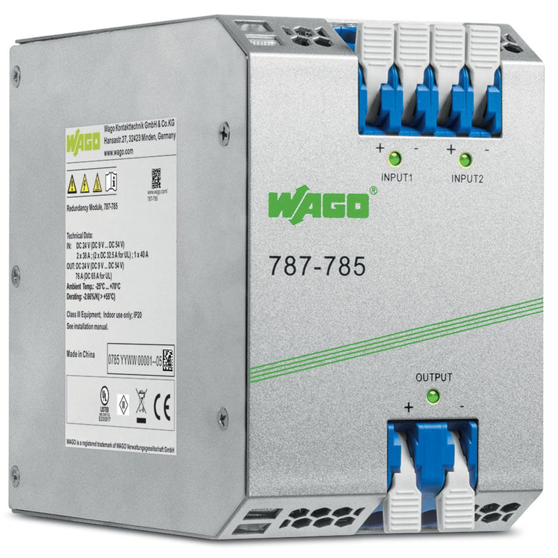 WAGO - Gleichstromversorgung Redundanzmodul 787-785/000-040 2 x DC 9 54 V