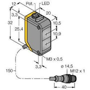 Turck - Lichttaster energetisch Opto Sensor Q20PDVSQ5 Lichttaster − 1 Stück