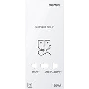 Merten - Rasiersteckdose Zentralplatte pws/gl 213619 für Rasiersteckdose