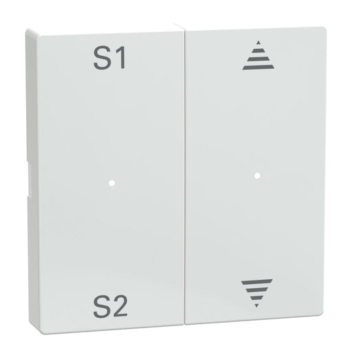 Merten - Abdeckung/Bedienelement für Installationsschalterprogramme Wippe aws/gl MEG5228-0325 2f,(Szene1/2,1/0)