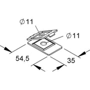 Niedax - Montagematerial für Kabeltragsystem Befestigungsklammer GRWGK 10 S − 25 Stück