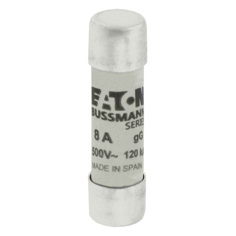Eaton - Zylindrische Sicherung Sicherungseinsatz Nieders. C10G8 8A AC 500V 120kA − 10 Stück