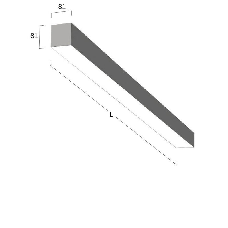 Lightnet - Decken-/Wandleuchte LED-Anbauleuchte LA5OEE-830M-L1475 3000K, silber