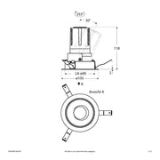EVN Lichttechnik - Downlight/Strahler/Flutlicht LED-Einbauleuchte modular F02R09AM1340L55P Konfigurationstype