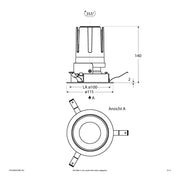 EVN Lichttechnik - Downlight/Strahler/Flutlicht LED-Einbauleuchte modular F01R09SM1840L15D Konfigurationstype