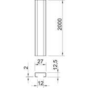 OBO Bettermann - Stiel/Profilschiene Profilschiene CL2712UP2000FT tauchf.vz − 2 Meter