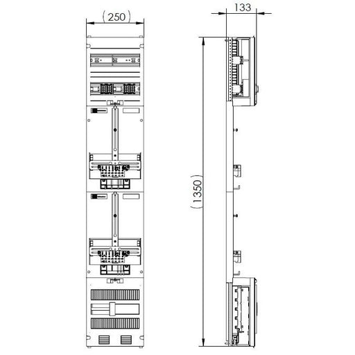 ABN - Zählerfeld Zählerplatz Z19620 3Pkt 2Z