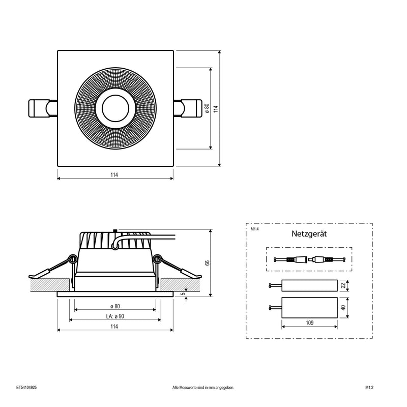 EVN Lichttechnik - Downlight/Strahler/Flutlicht LED-Downlight ET54104925