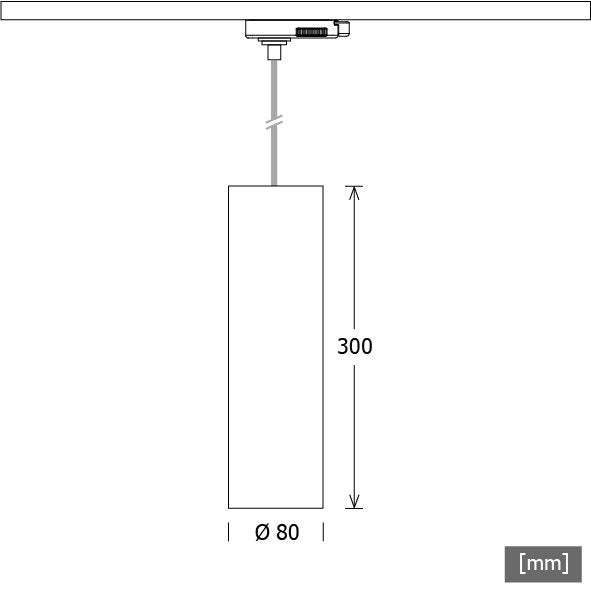 LTS Licht&Leuchten - Pendelleuchte LED-Pendelleuchte FUZYP0801027252 ws 2700K 25°weiß  − 1 Stück