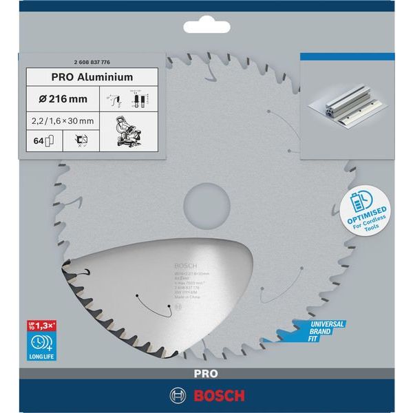 Bosch - Kreissägeblatt PRO Aluminium cordless 2608837776 Kreissägeblatt 216 x