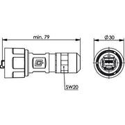 Telegärtner - Modularer Steckverbinder STX V1 RJ45-Steckerset 100007457 AWG22-26 Cat.6 M