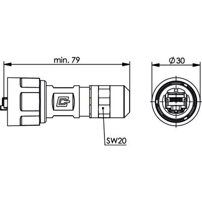 Telegärtner - Modularer Steckverbinder STX V1 RJ45-Steckerset 100007457 AWG22-26 Cat.6 M