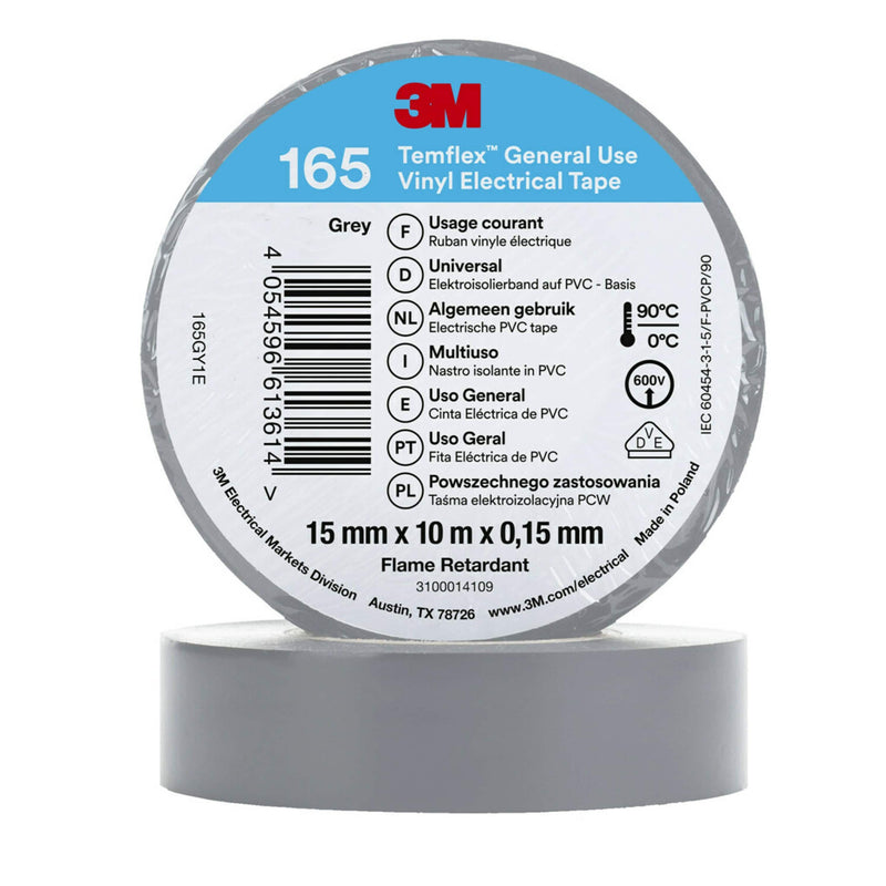 3M - Klebeband PVC Elektro-Isolierband Temflex165 gr15X10 165GY1E