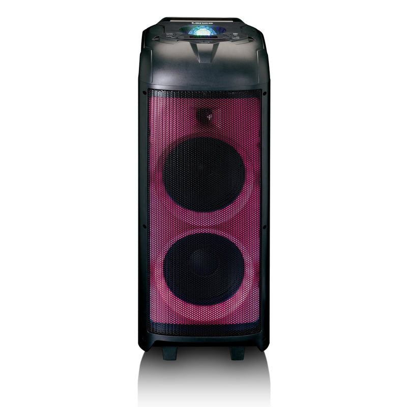 LENCO - HiFi-Komplettsystem Soundanlage PA-260BK Black m.Partylight,Discok