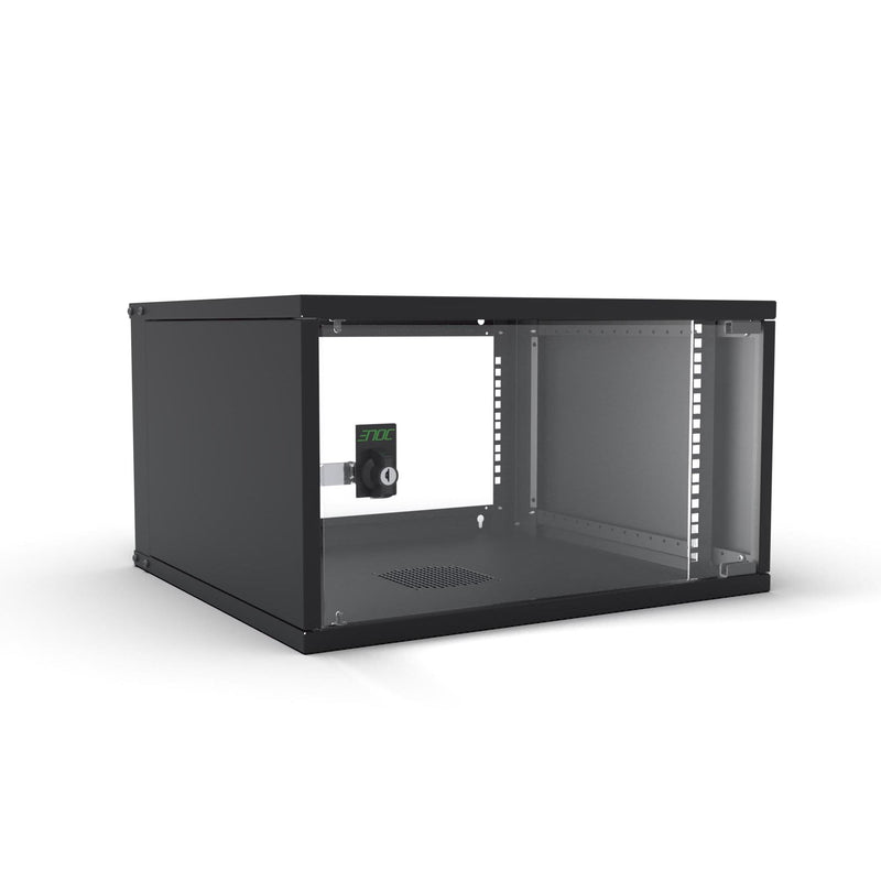 Enoc - Netzwerkgehäuse 19" Basic Wandschrank W3 6-4-S 6HE, 400mm Tief, sw