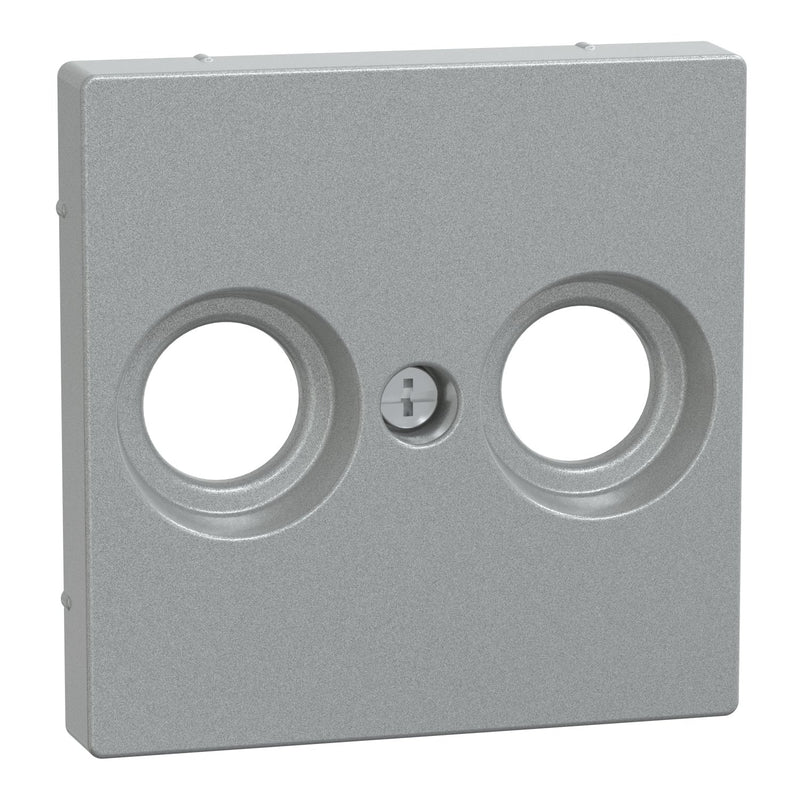Merten - Einsatz/Abdeckung für Kommunikationstechnik Zentralplatte alu MEG4122-0460 für Antennendose