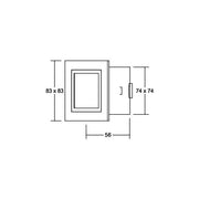 Brumberg Leuchten - Orientierungsleuchte LED-Wand-EB-Leuchte alu 00P3730B Power-LED bl, 1W