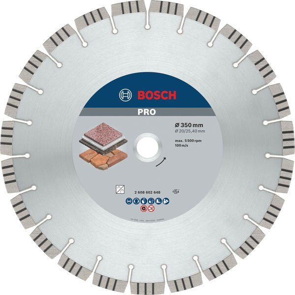 Bosch - Trenn-/Schleifscheibe Diamanttrennscheibe 2608602648 PRO Stone