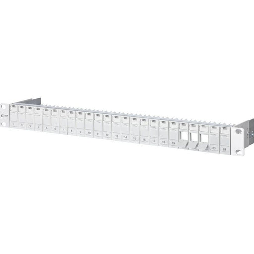 Metz Connect - Frontpanel/Patchpanel leer (Schaltschrank) Patchfeld modul 24Port TN MPP24-7035-leer 1HE RAL7035 leer