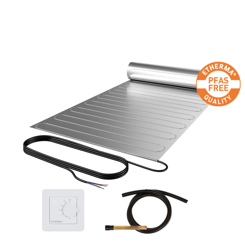Etherma - Elektrische Flächenheizung Laminotherm-Set, PFAS SETeFLOORLMS1201200 frei inkl. Regler