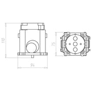 Kaiser - Dose, Gehäuse für Montage in der Wand/Decke Decken-Großrohr-Dose 1260-11 2-tlg.Auslass D=60mm