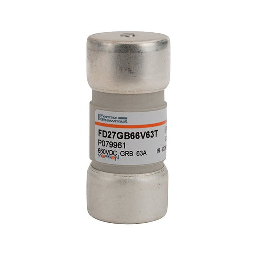 Mersen - Zylindrische Sicherung Sicherungseinsatz FD27GRB66V63T 27x60 DC660V 63A − 10 Stück