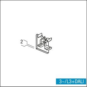 Zumtobel - Mechanisches Zubehör/Ersatzteile für Leuchten Abschlussplatte 3ph sw S2 802210 − 1 Stück
