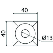 DEHN - Zubehör/Ersatzteile für Sicherheitsgeräte Druckplatte Al 40x40x6mm DP 40 40 B13 AL mit B 13mm