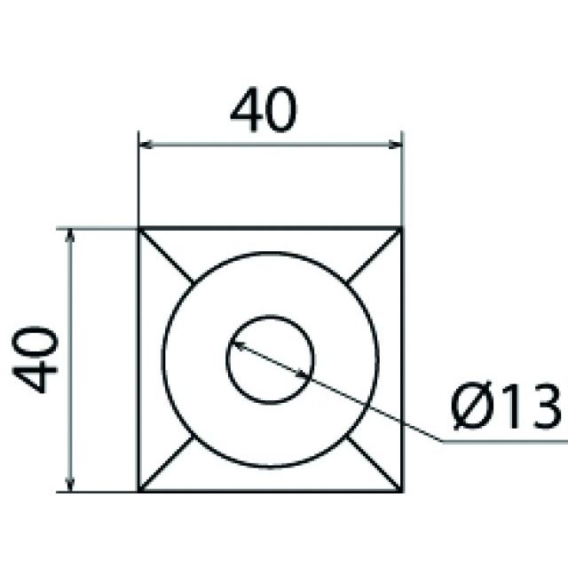 DEHN - Zubehör/Ersatzteile für Sicherheitsgeräte Druckplatte Al 40x40x6mm DP 40 40 B13 AL mit B 13mm