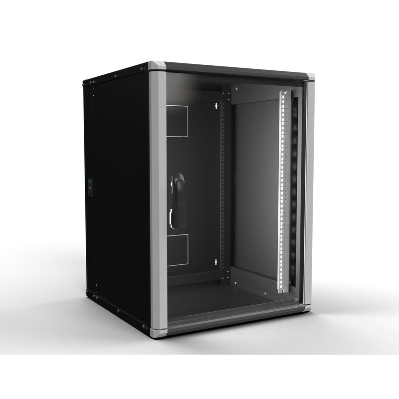 Enoc - Netzwerkgehäuse Wandschrank 15HE 3tlg. sw Wr2 15-66-S 19"600x600x801mm
