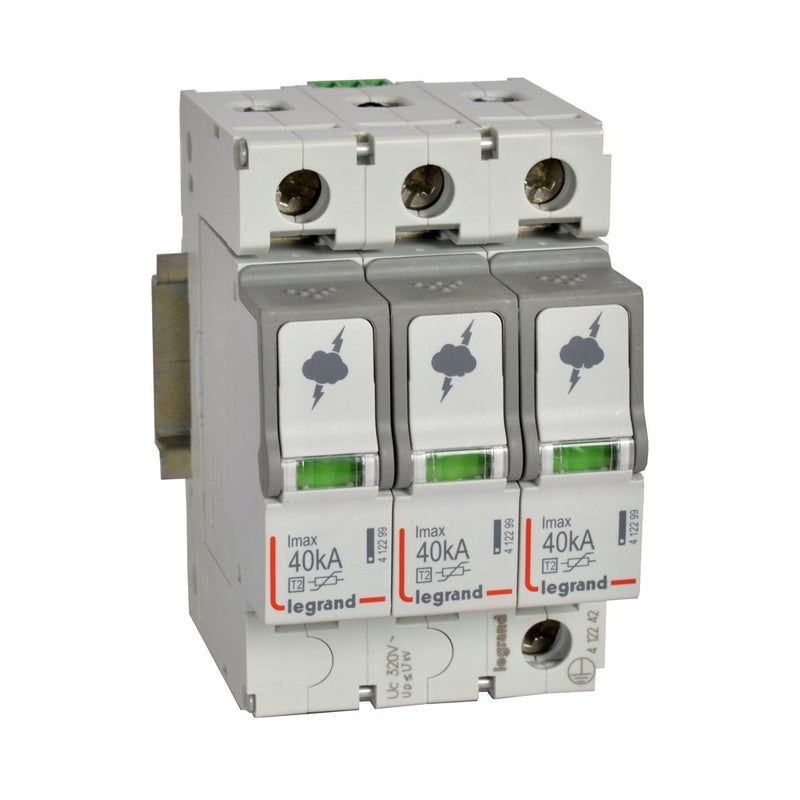 Legrand - Überspannungsableiter für Energietechnik/Stromversorgung Überspannungsableiter Legrand 412242 3+0SchaltungImax40kA