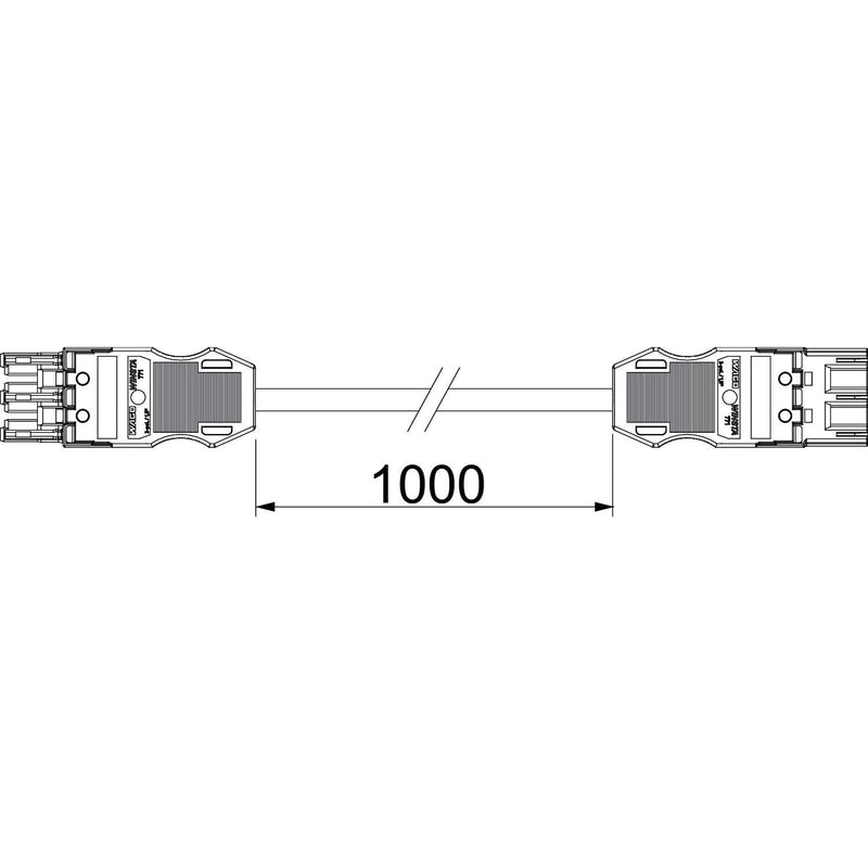 OBO Bettermann - Konfektionierte Leitung für steckbare Gebäudeinstallation Verbindungsleitung VL-WIN 3P2.5 1W 1000x27x15